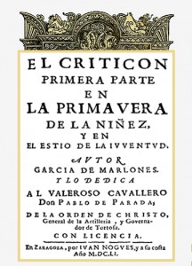 Primera edición de El criticon